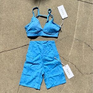 TAVI biker shorts and bra set